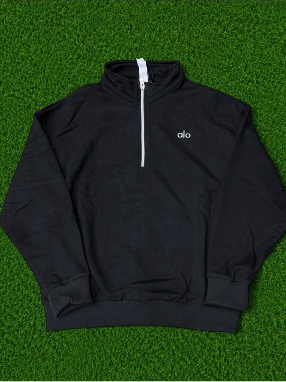 ALO Accolade Black Quarter Zip Pullover Size L
